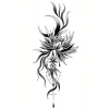 Geçici Ay Ve Çiçek Figürlü Dövme Tattoo