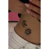 Geçici Ay Ve Güneş Figürlü Dövme Tatto