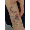 Geçici Ay Ve Kelebek Figürlü Mini Dövme Tattoo