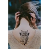 Geçici Baykuş Dövme Tattoo
