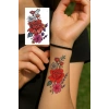 Geçici Çiçek Figürlü Mini Dövme Tattoo