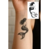Geçici Deniz Kızı Figürlü Mini Dövme Tattoo