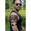 Geçici Erkek Modelli ve Yazılı Dövme Tattoo