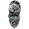 Geçici Göz Ve Gül Figürlü Dövme Tattoo