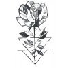 Geçici Gül Figürlü Mini Dövme Tattoo