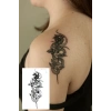 Geçici Gül Ve Yılan Figürlü Mini Dövme Tattoo
