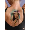 Geçici Kadın Modelli Dövme Tattoo