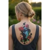 Geçici Kadın Modelli Dövme Tattoo
