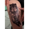Geçici Kurt Figürlü Dövme Tatto