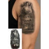 Geçici Kurt Figürlü Dövme Tattoo