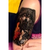 Geçici Kurt Figürlü Dövme Tattoo
