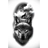 Geçici Kurt Figürlü Dövme Tattoo
