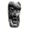 Geçici Kurt Figürlü Dövme Tattoo
