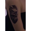 Geçici Kurt Figürlü Dövme Tattoo