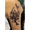 Geçici Kurt Figürlü Dövme Tattoo