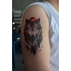 Geçici Kurt Figürlü Dövme Tattoo