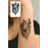 Geçici Kurt Figürlü Mini Dövme Tattoo
