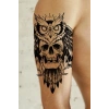 Geçici Kuru Kafa Figürlü Dövme Tattoo