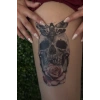 Geçici Kuru Kafa Figürlü Dövme Tattoo