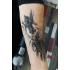 Geçici Kurukafa Bıçak Dövme Tattoo