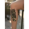 Geçici Kurukafa ve Gül Dövme Tattoo