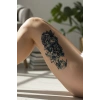 Geçici Kurukafa ve Gül Dövme Tattoo