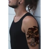 Geçici Kurukafa ve Yılan Dövme Tattoo