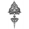 Geçici Lotus Figürlü Dövme Tattoo