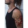 Geçici Maske ve Kelebek Dövme Tattoo