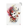 Geçici Maske ve Kelebek Dövme Tattoo