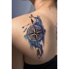Geçici Pusula Figürlü Dövme Tattoo