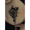 Geçici Pusula Figürlü Dövme Tattoo
