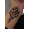 Geçici Pusula Figürlü Mini Dövme Tattoo
