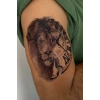 Geçici Saat Ve Aslan Figürlü Dövme Tattoo