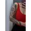 Geçici Tribal Figürlü Kol Dövmesi Tattoo