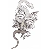 Geçici Yılan Figürlü Dövme Tatto