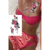 Geçici Yılan Ve Gül Figürlü Dövme Tattoo