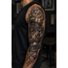 Gemi Figürlü Sonradan Kararan Yarı Kalıcı Geçici Kol Dövme Tattoo