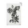 Gerçekçi Geçici Silah ve Gül Dövme Tattoo