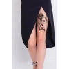 Gerçekçi Geçici Tribal Kurt Ve Gül Dövme Tattoo