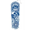 Göz Ve Kuru Kafa Figürlü 12 Saat Sonra Kararan Geçici Kol Dövme Tattoo