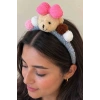 Gri Renk Ayıcık Figürlü Peluş Taç