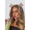 Gri Renk Ayıcık Figürlü Peluş Taç