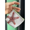 Gri Renk Deniz Yıldızı Figürlü Anahtarlık /Cüzdan