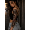 Gül Ve Aslan Kol Geçici Dövme Tattoo