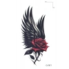 Gül Ve Kanat Mini Geçici Dövme Tattoo