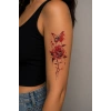 Gül Ve Kelebek Geçici Dövme Tattoo