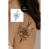 Gül Ve Ok Figürlü 12 Saat Sonra Kararan Geçici Mini Dövme Tattoo