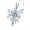 Gül Ve Ok Figürlü 12 Saat Sonra Kararan Geçici Mini Dövme Tattoo