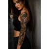 Gül Ve Tabanca Kol Geçici Dövme Tattoo